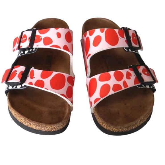 Rare limited edition Birkenstock sandal 2 tone Dot womens 36 boho artsy festival - Picture 2 of 8